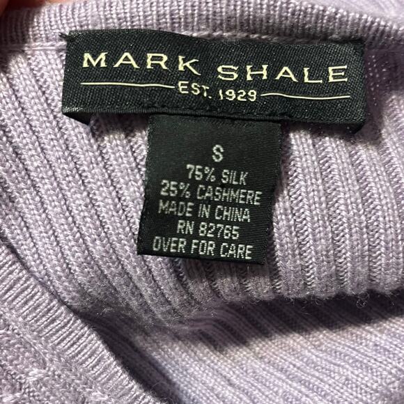 Mark Shale Silk Cashmere Cardigan Sweater Lilac Size Sm Long Sleeve Button Front - Picture 5 of 6